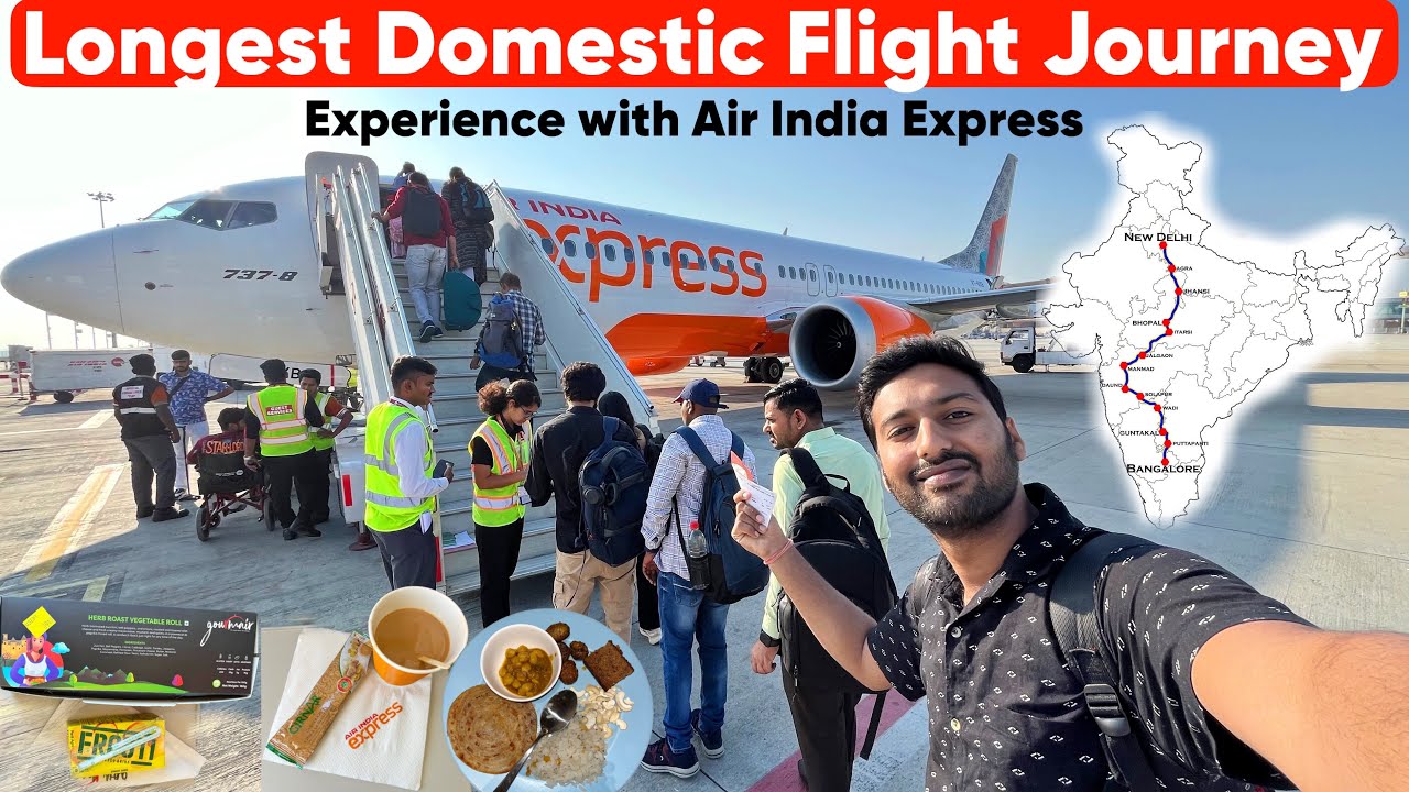 Longest Domestic Flight Journey in Air India Express with Food 🥘