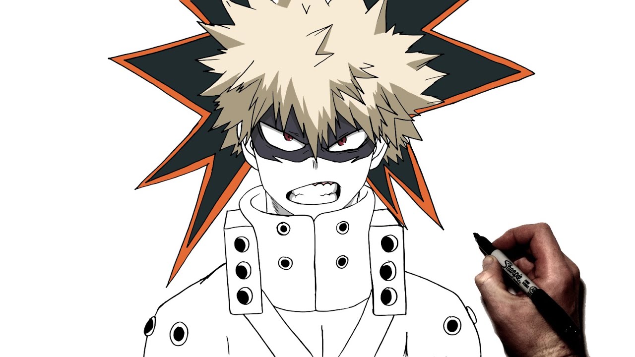 How To Draw Bakugo (Winter Suit) | Step By Step | My Hero Academia