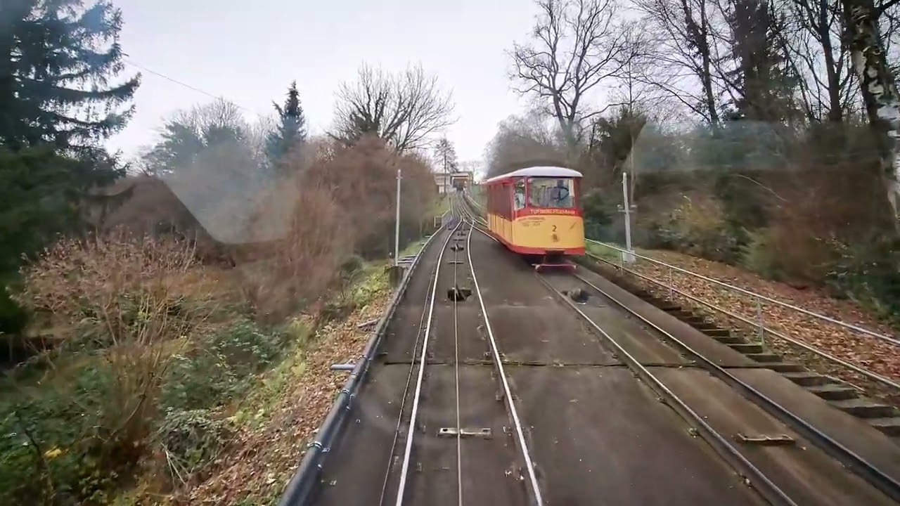 Turmbergbahn Karlsruhe-Durlach. Bergfahrt am 21. Dezember 2024