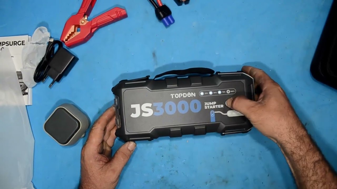 Revisión  TT TOPDON Arrancador de Salto de batería de Coche, JS3000 12
