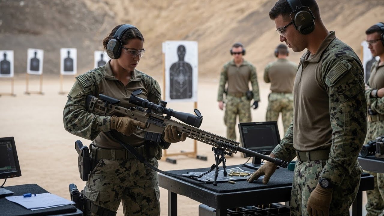 She Was Just Replacing Targets on the Range — Until a SEAL Handed Her His Rifle and Stepped Aside