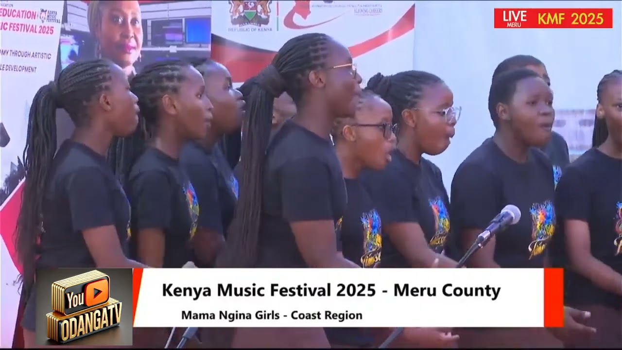 MAMA NGINA GIRLS PERFORMING MKONO WA BWANA BY ZABLON SINGERS AT THE KENYA MUSIC FESTIVAL 