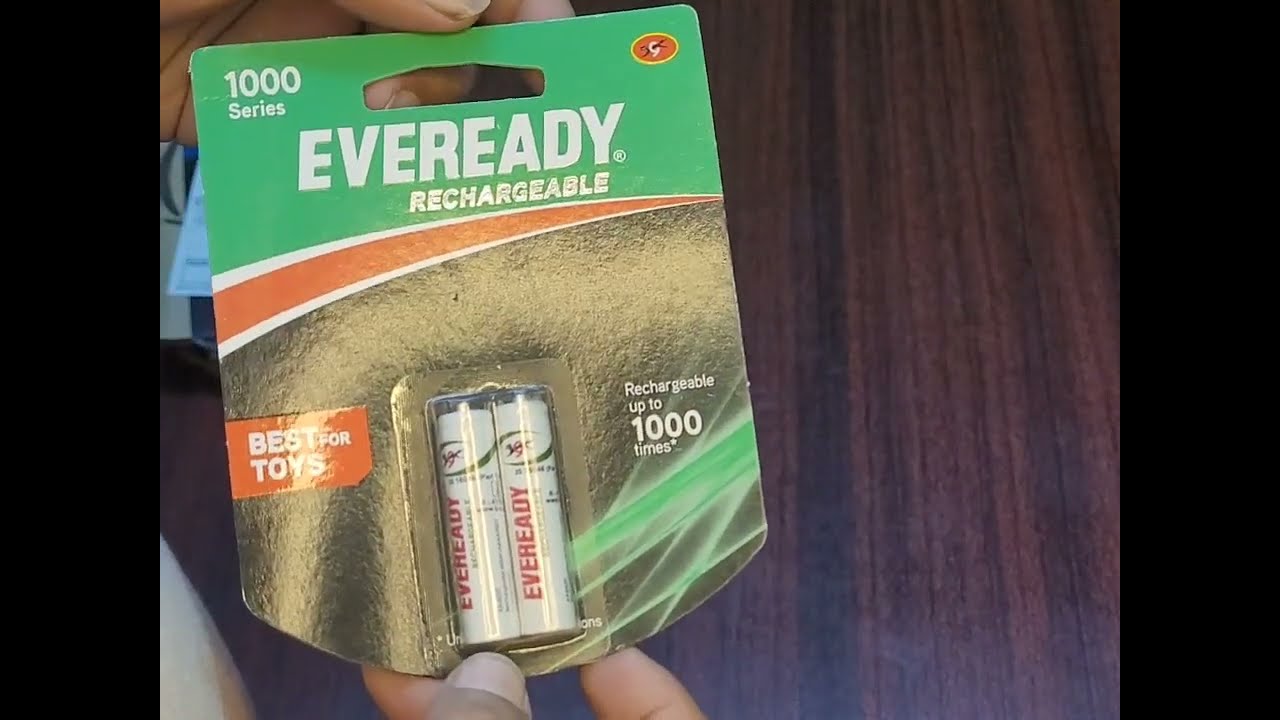 Eveready 600 mAH rechargeable AAA batteries