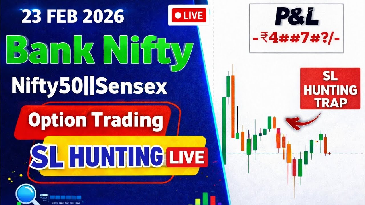 23 February Bank Nifty Live Trade || Stoploss Hunting Option Trading 