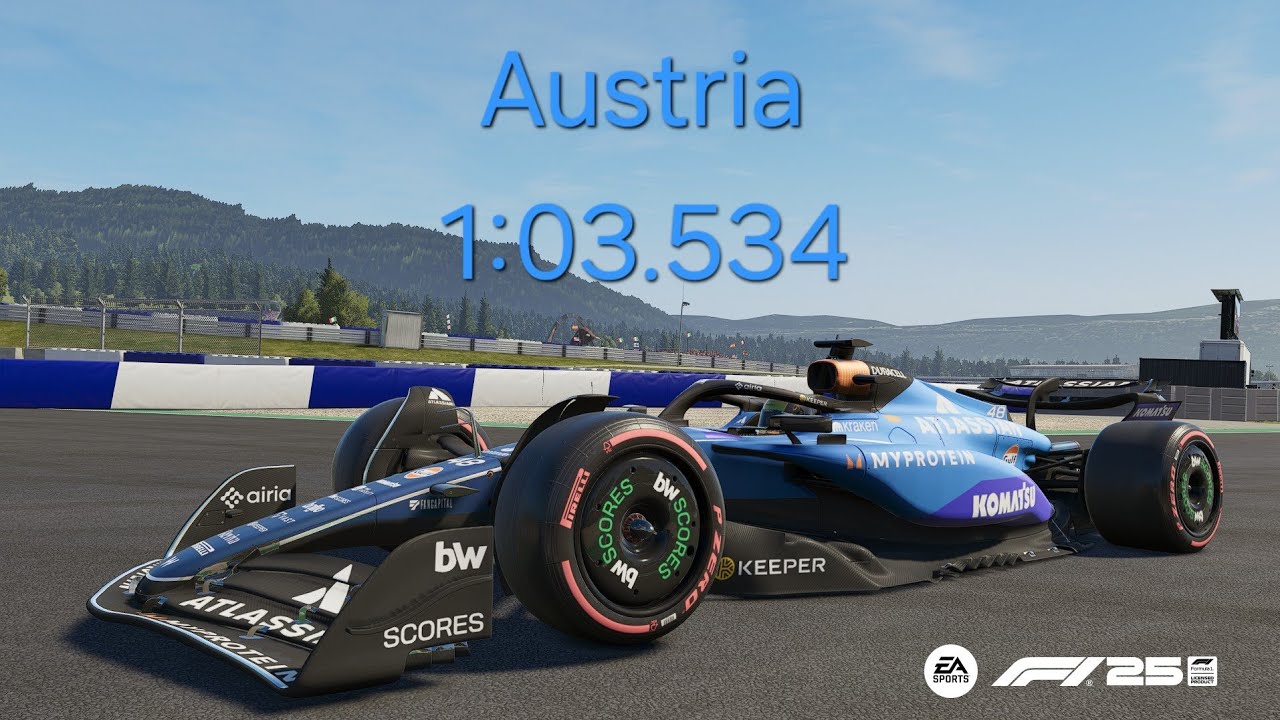 F1 25 Austria Red Bull Ring Circuit Time Trial Hotlap (1:03.534)