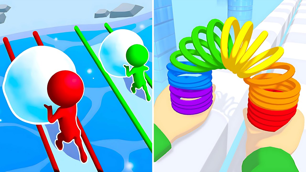Snow Race 3D🆚Toy Spring Max Levels Walkthrough 9999 Mobile Gameplay BR11