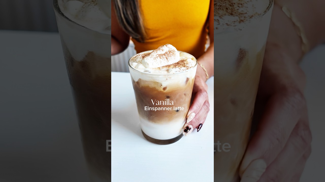 Vanilla Einspanner latte #homecafe