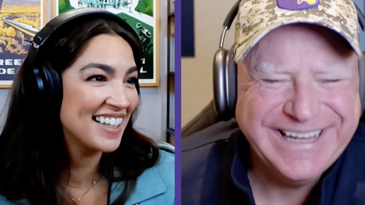 Gov. Tim Walz Plays Madden with AOC | Harris-Walz 2024