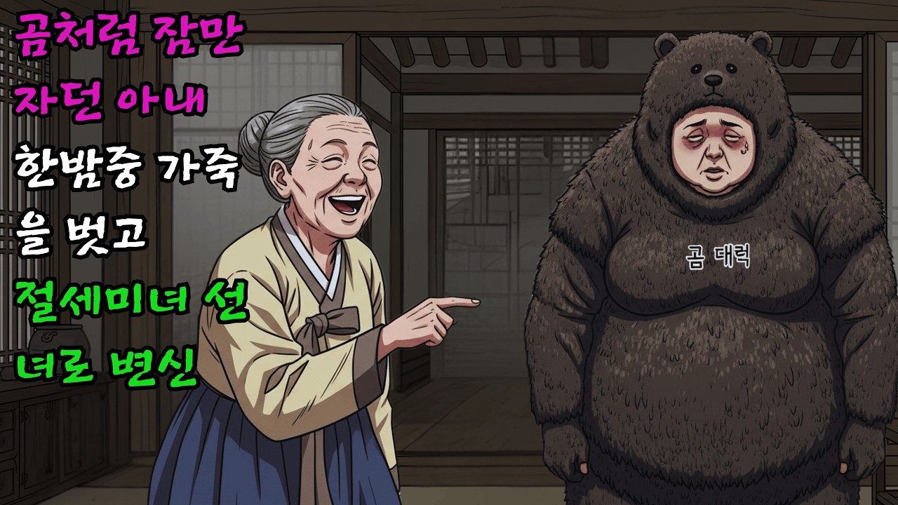 미련한 곰처럼 잠만 자던 아내가 한밤중에 두꺼운 가죽을 벗고 절세미녀 선녀로 돌아오는 것을 목격한 남편 | 야담 충격 실화