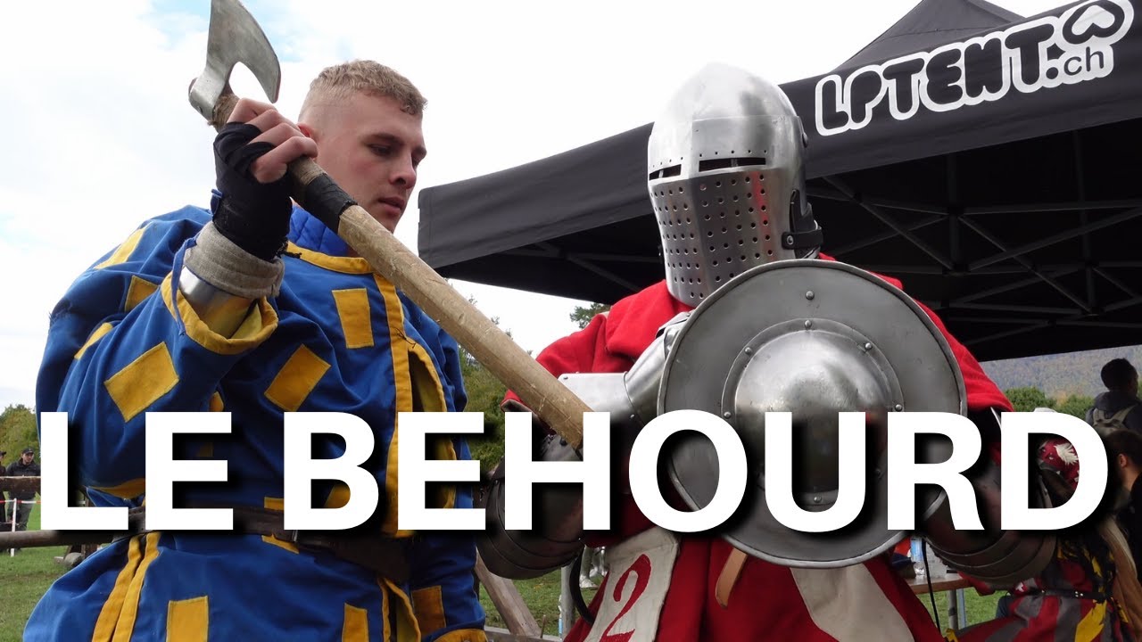 Le béhourd. Tournoi international de Colombier, Neuchâtel, Suisse.