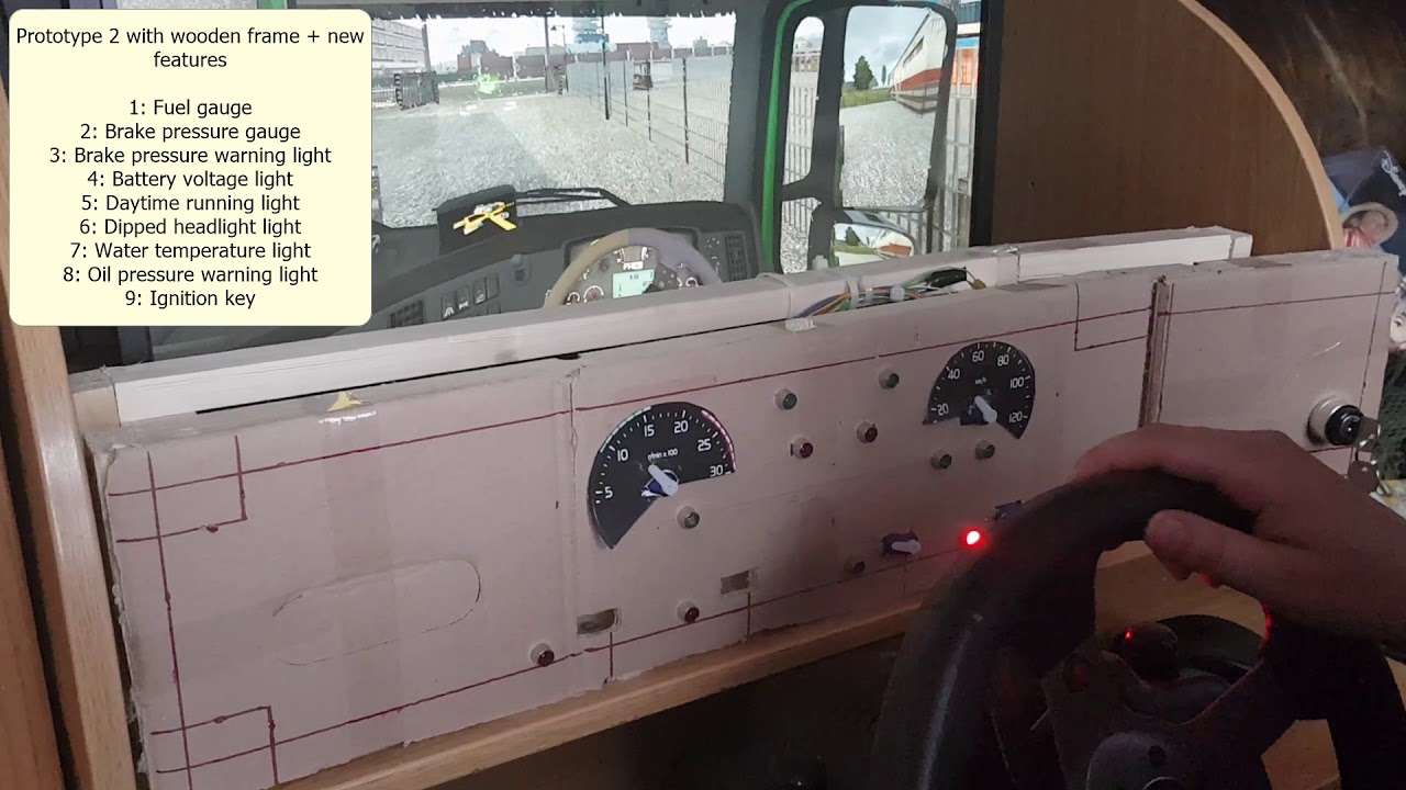 Arduino powered ETS2 dashboard