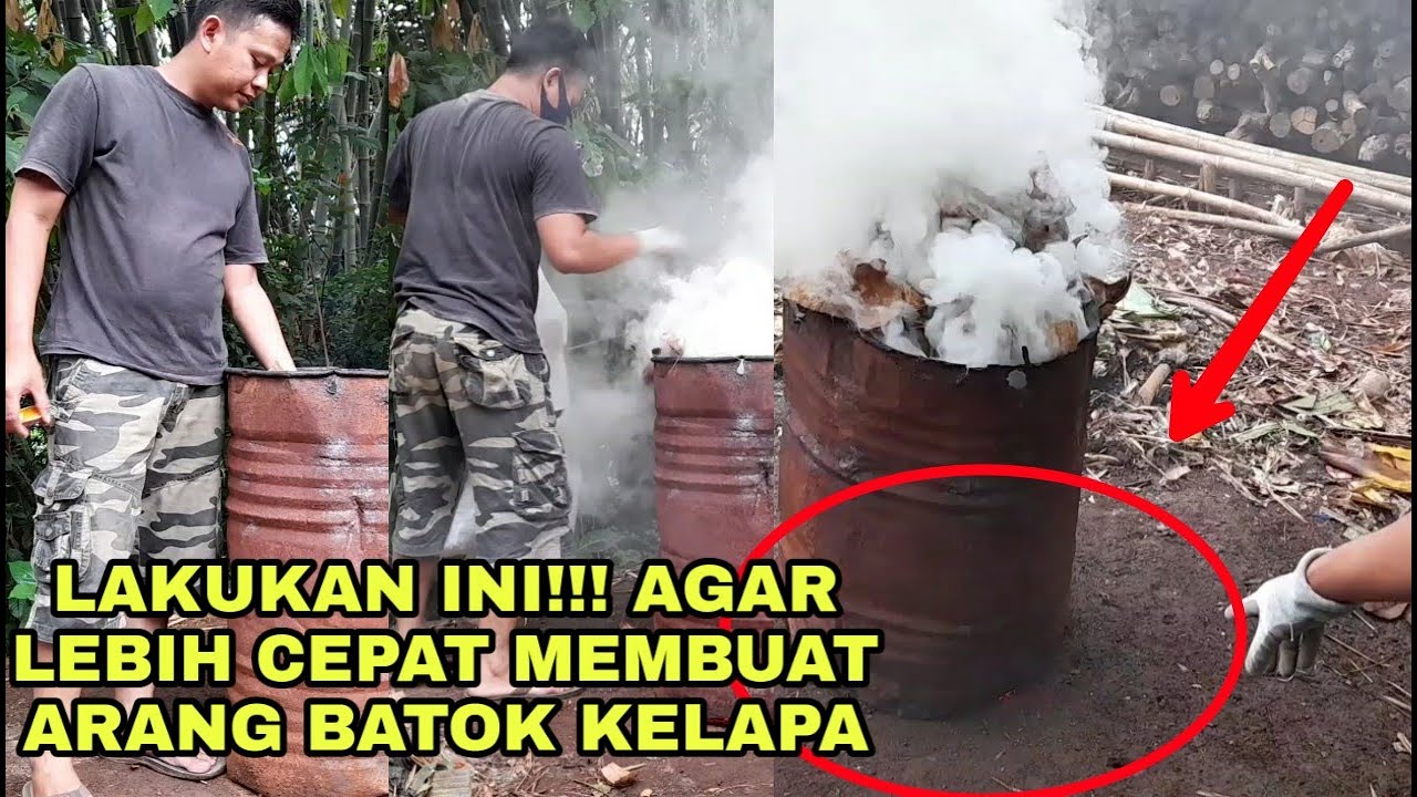 Cara Cepat Membuat Arang Batok Kelapa