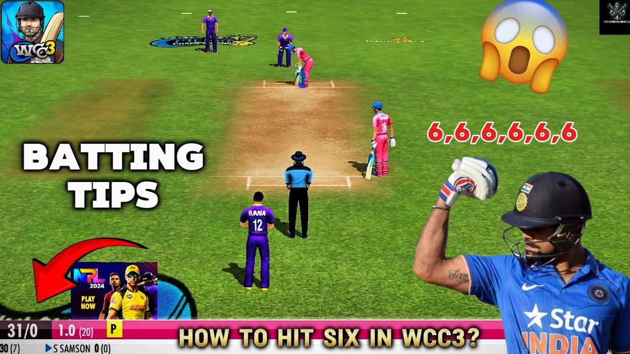 WCC3 BATTING TIPS FOR EVERY MODE 😱| PK GAMING WORLD | #wcc3 #battingtips