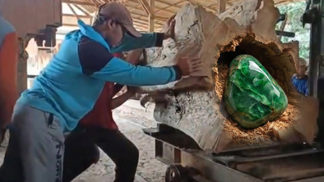 Windfall! Got a piece of wood containing billions of dollars worth of jade 