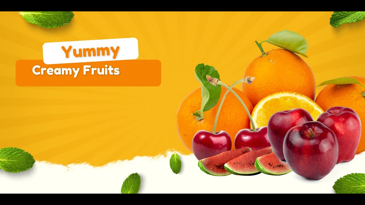 Creamy Fruits| ultimate creamy fruit celebration| a bowl of cold, creamy fruit on a warm day