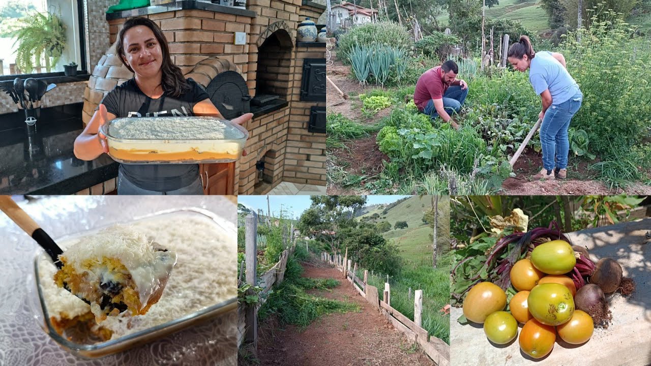 BASTANTE TRABALHO NA HORTA+NOVO ESPAÇO PRA PLANTAR+BOLO OLHO DE SOGRA NA TRAVESSA FÁCIL E DELICIOSO
