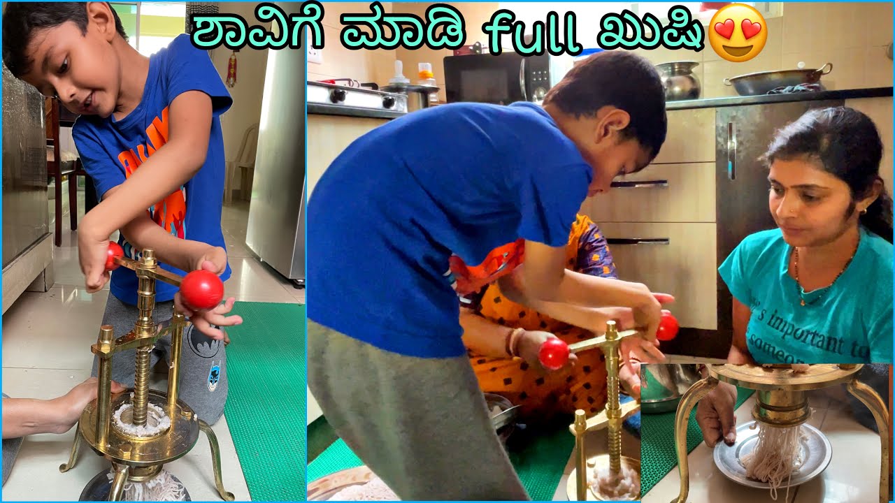 ಒತ್ತು ಶಾವಿಗೆನ white noodles ಅಂದ್ಬಿಟ್ಟ😆 || ಬೆಂಗಳೂರಿಂದ ಊರಿಗೆ ಪ್ರಯಾಣ || Breakfast in Swathi Delicacy