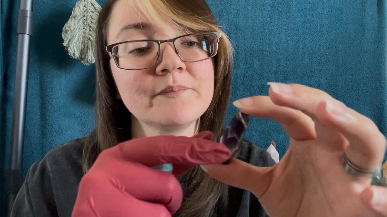 ASMR // Crystal Assessment and Identification | Crystal Testing with Lights, Tapping, Gloves