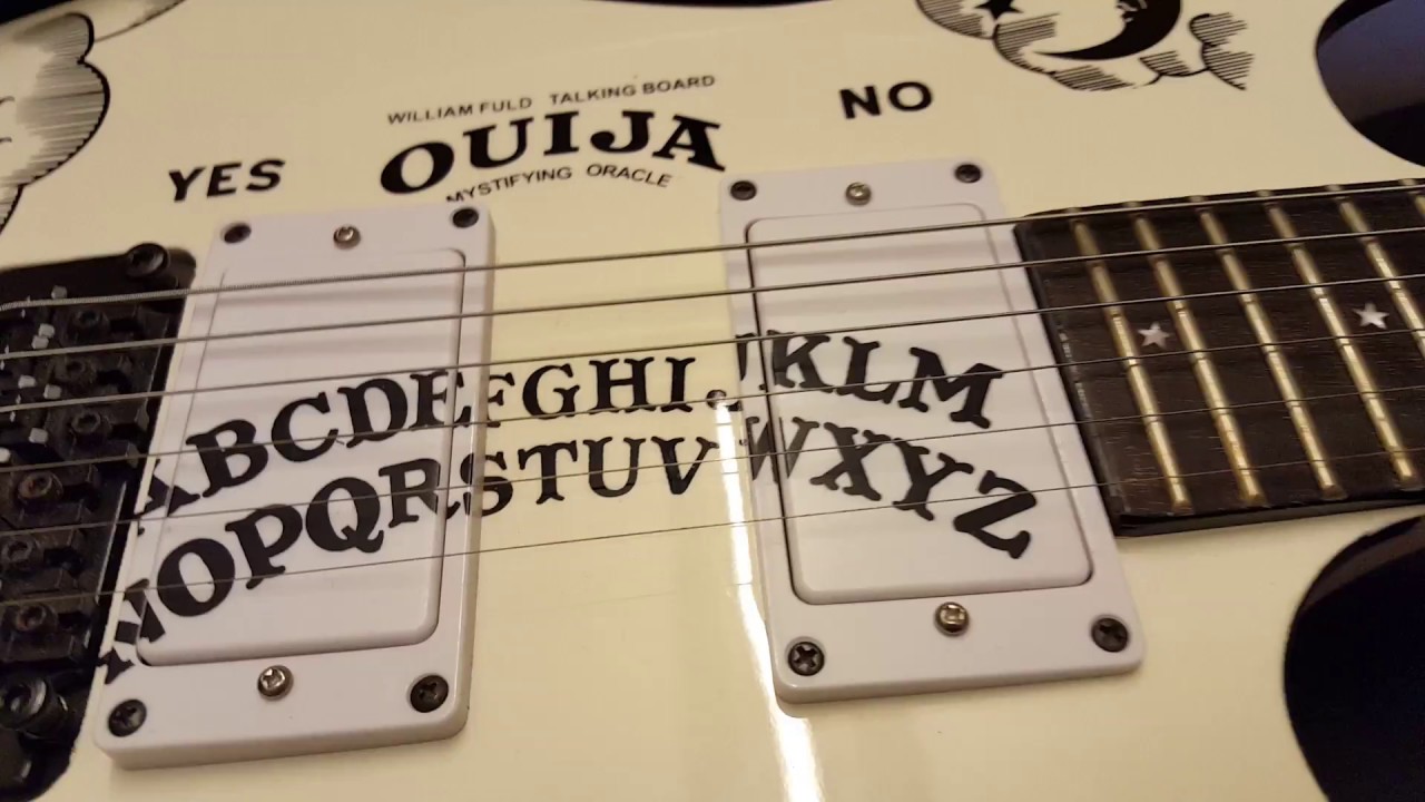 ESP KIRK HAMMETT OUIJA WHITE CUSTOM SHOP GUITAR FAKE COUNTERFEIT VS GENUINE REAL KH-2 COMPARISON
