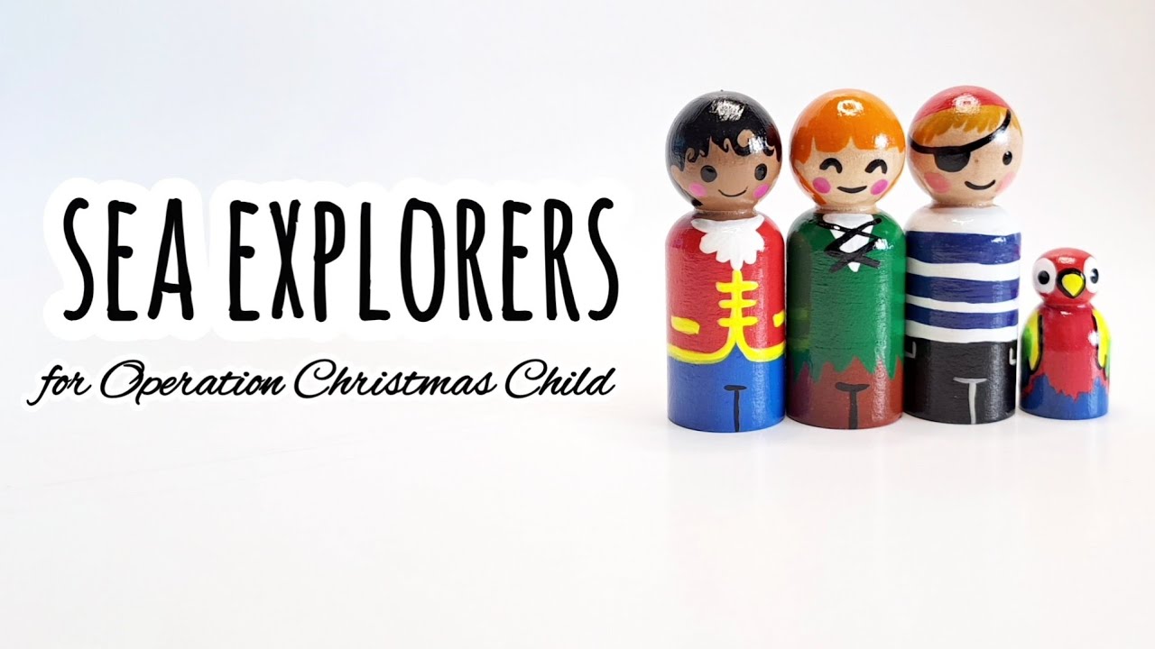 Sea Explorers for Operation Christmas Child - #HeartPegs -Simple Peg Dolls