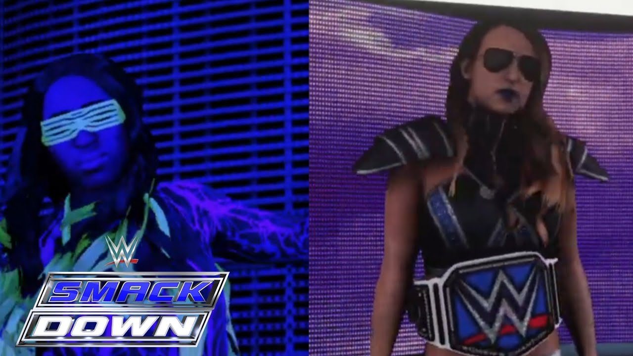WWE 2K18 SMACKDOWN HANDICAP MATCH EMMA & DANA BROOKE VS NAOMI