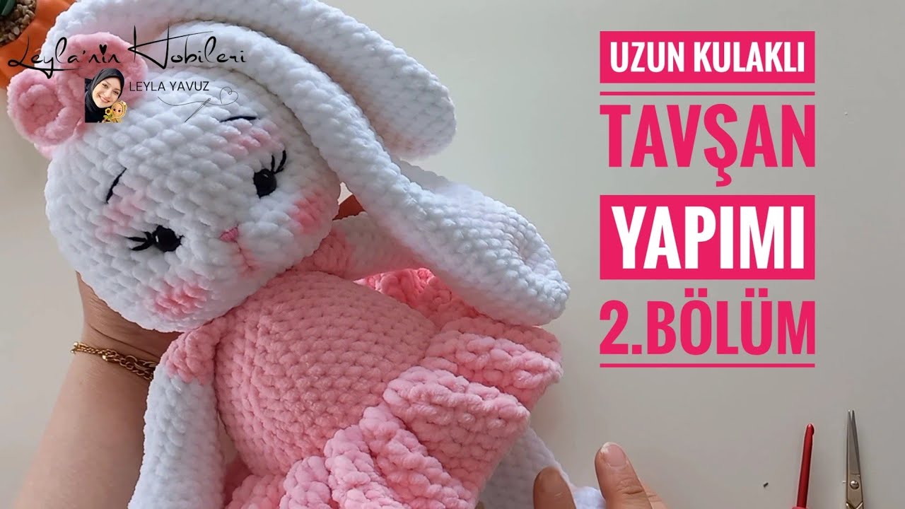 Amigurumi uzun kulakli kolay tavşan 2.b&ouml;l&uuml;m yapımı en kolay haliyle sizlerle 🐄