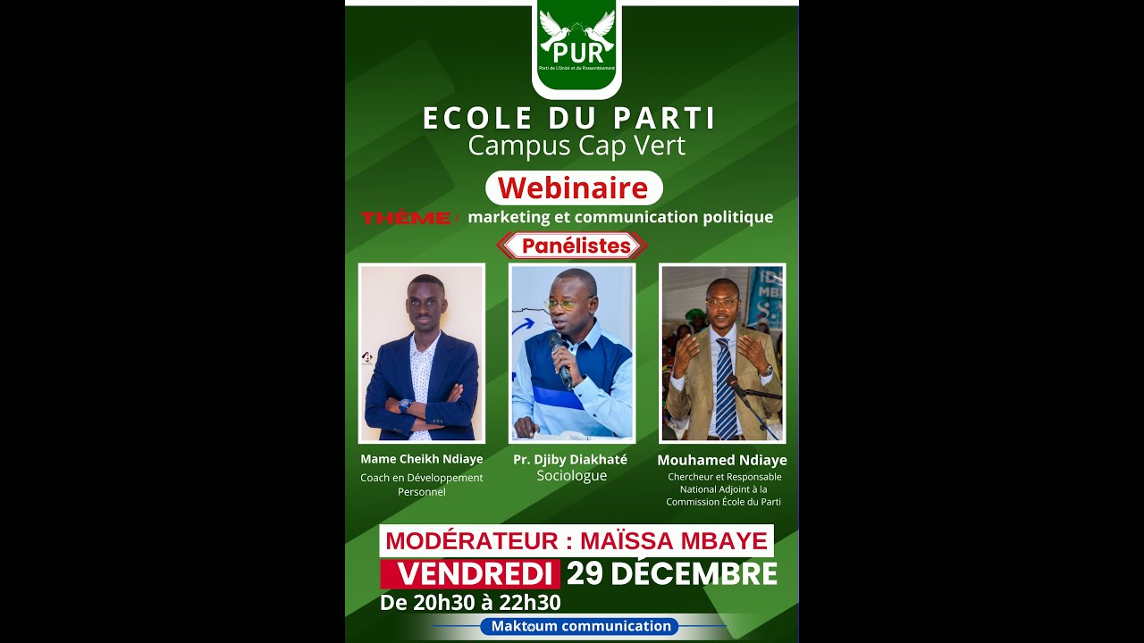 Webinaire / Theme : Marketing politique et communication