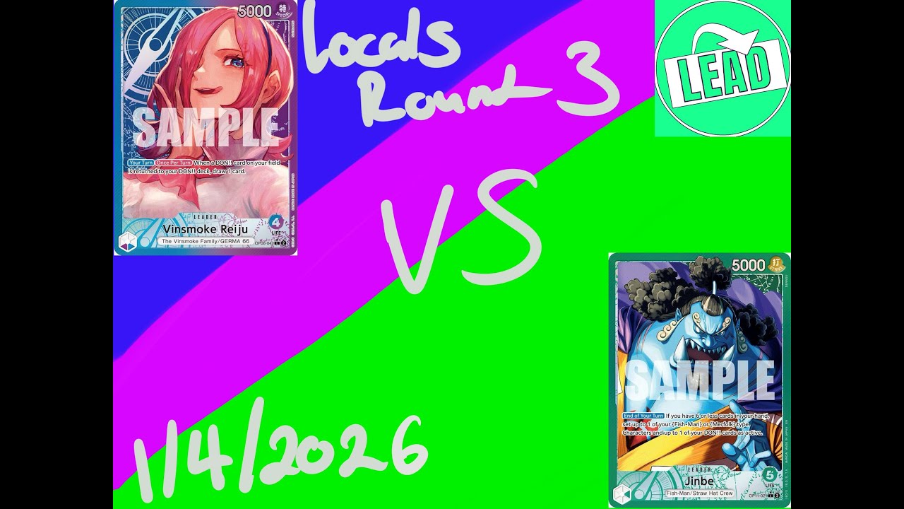 OPTCG OP13 Locals: Round 3 U/P Reiju vs G Jinbe with @Phil Plays TCG
