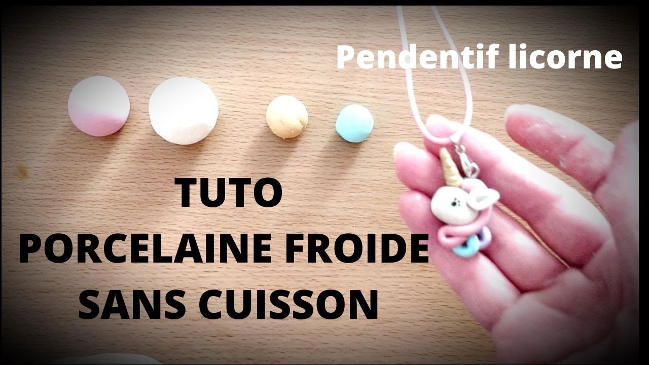 Tuto porcelaine froide sans cuisson et pendentif licorne