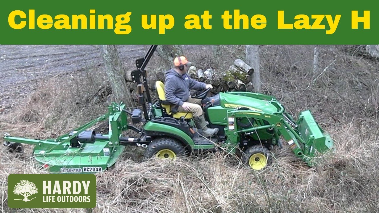 John Deere 1025R and 4052R Team-Up to Clean-up at the Lazy H
