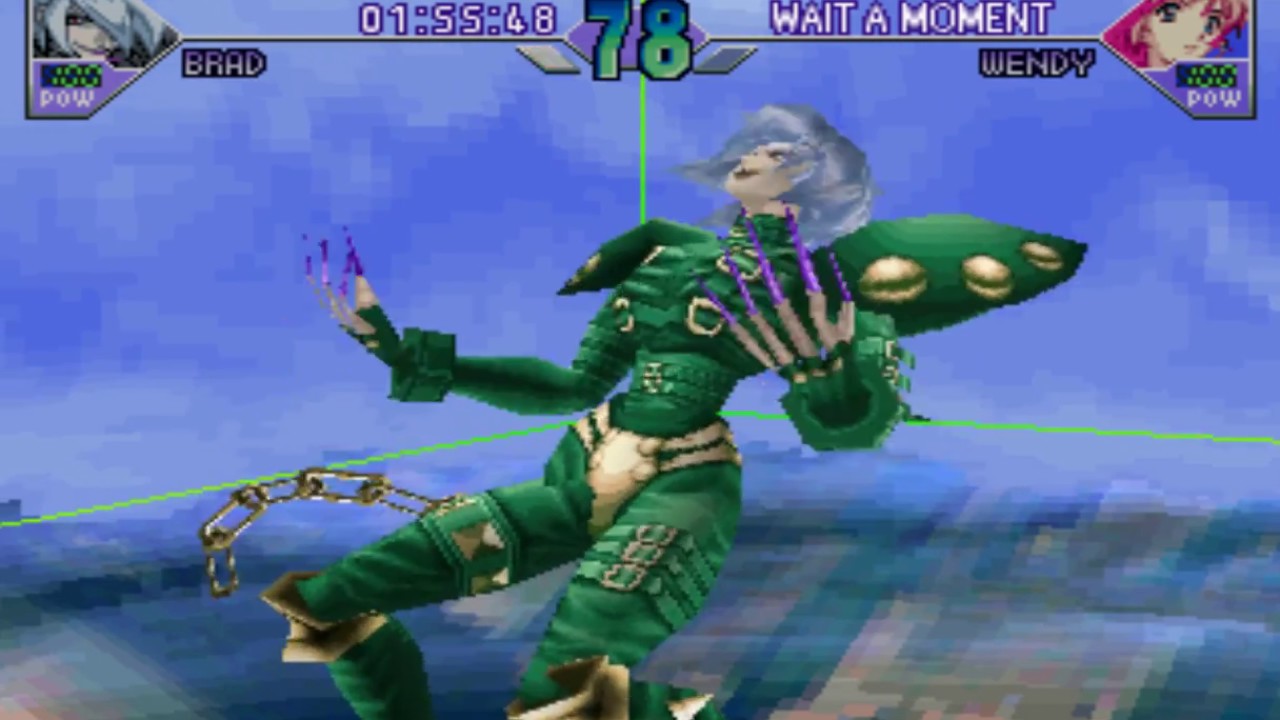 #635 Psychic Force 2 (PS1) Exclusive Hidden Characters (1/3): Brad gameplay.
