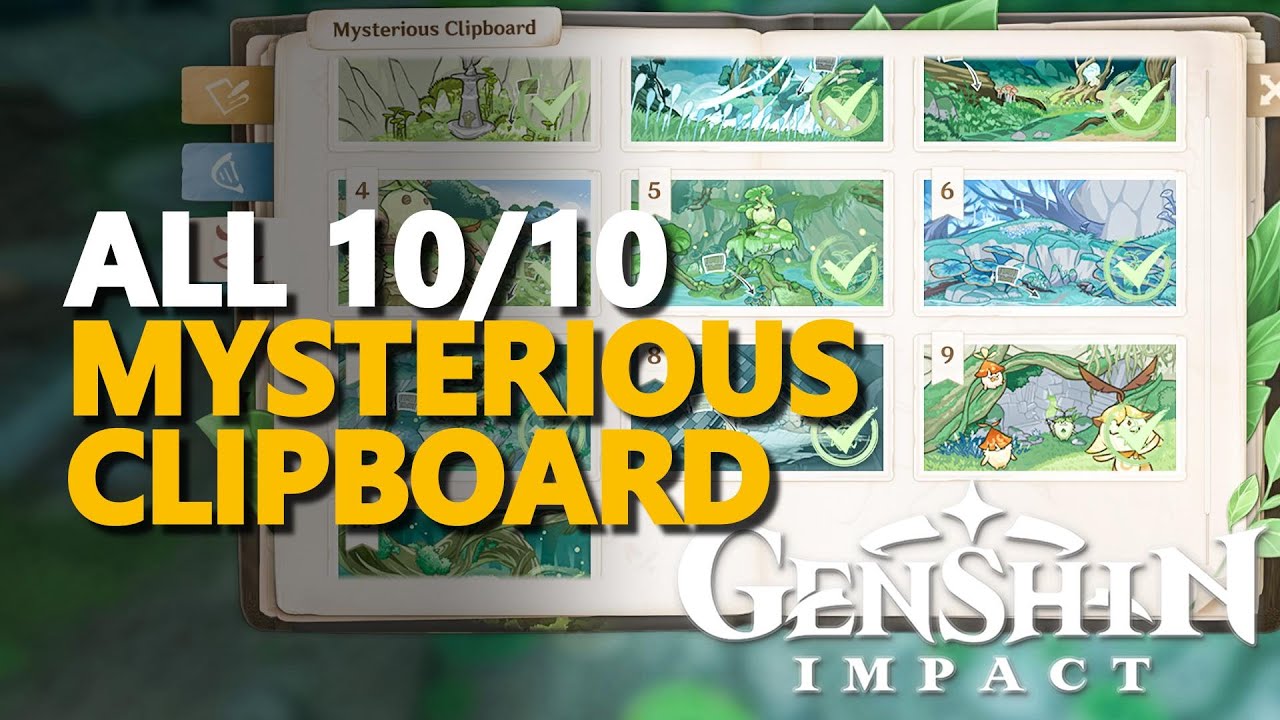 Mysterious Clipboard Genshin Impact All 10/10