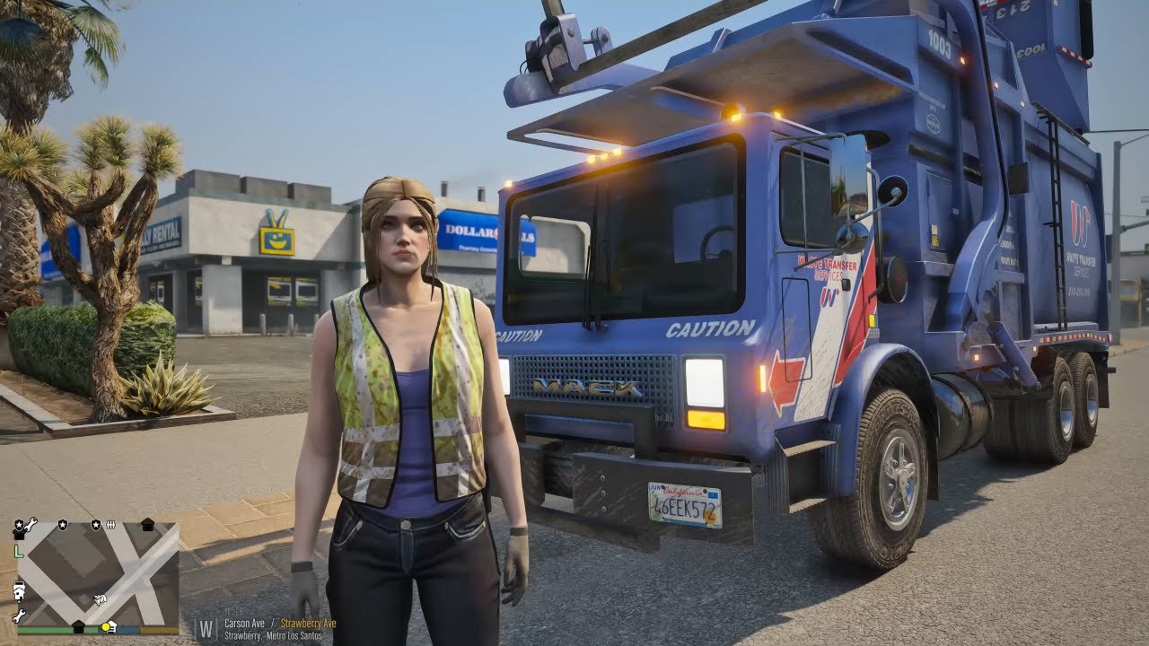 Gta 5 Episode: Going To Work As City Of Davis Mack Trashmaster Services/Jobs!
