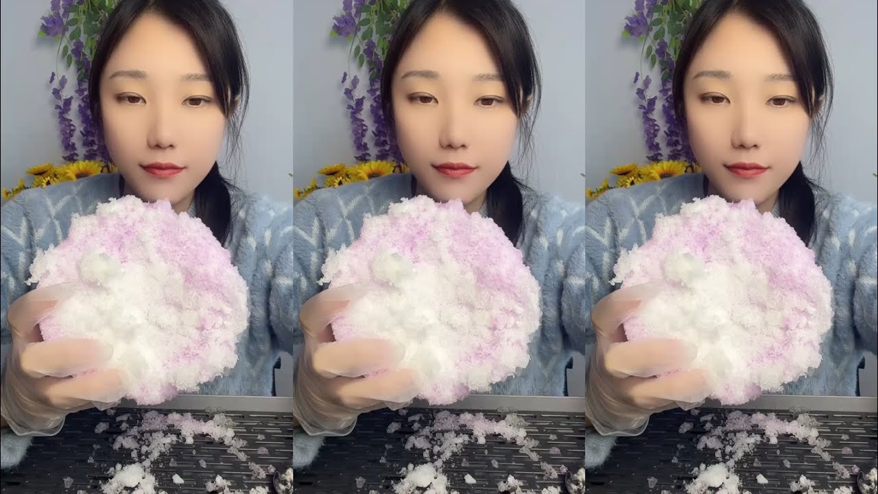 ASMR ICE EATING / ASMR MUKBANG ICE EATING SOUNDS FROM THE FROZEN WATER
