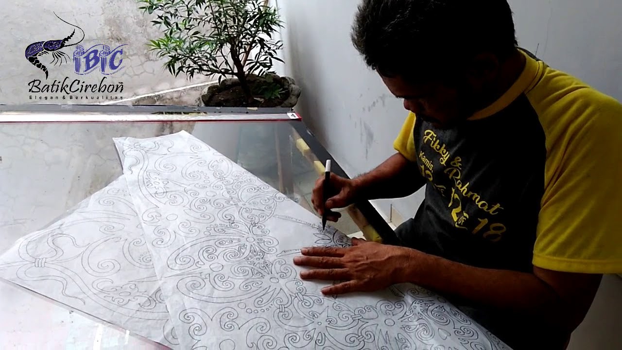 Proses Membuat Pola Batik Tulis #batikcirebon