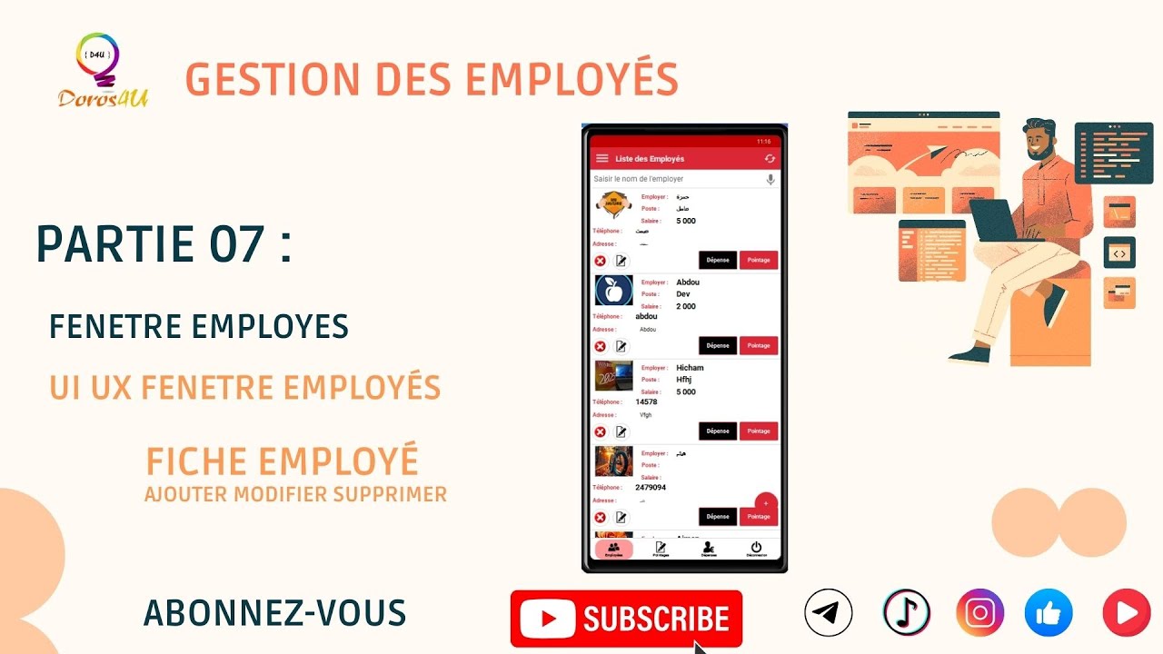 Gestion des Employés 07 : #UIUX Fiche Employés  02