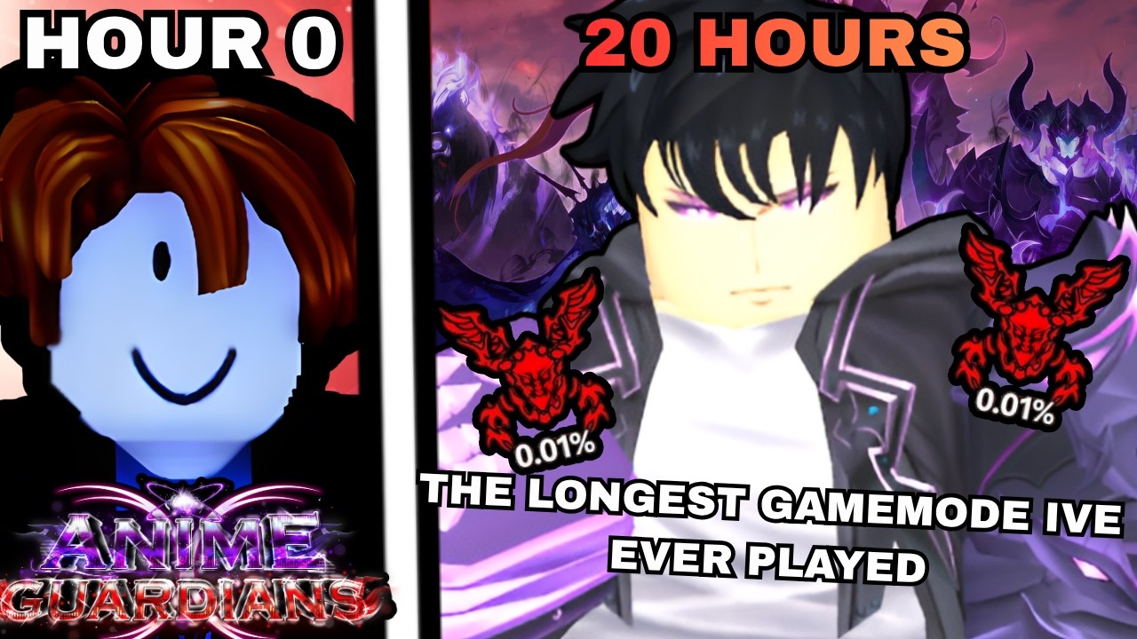 Spending 20 Hours Obtaining The NEW META Shadow Emperor Sung Jinwoo In Anime Guardians
