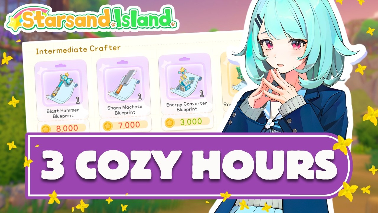 3 Cozy Hours of PROFESSION LEVELING in STARSAND ISLAND!