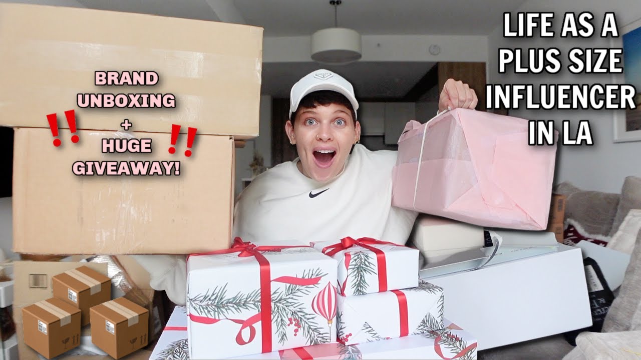 Day in the Life of a PLUS SIZE INFLUENCER in Los Angeles | HUGE UNBOXING + GIVEAWAY!