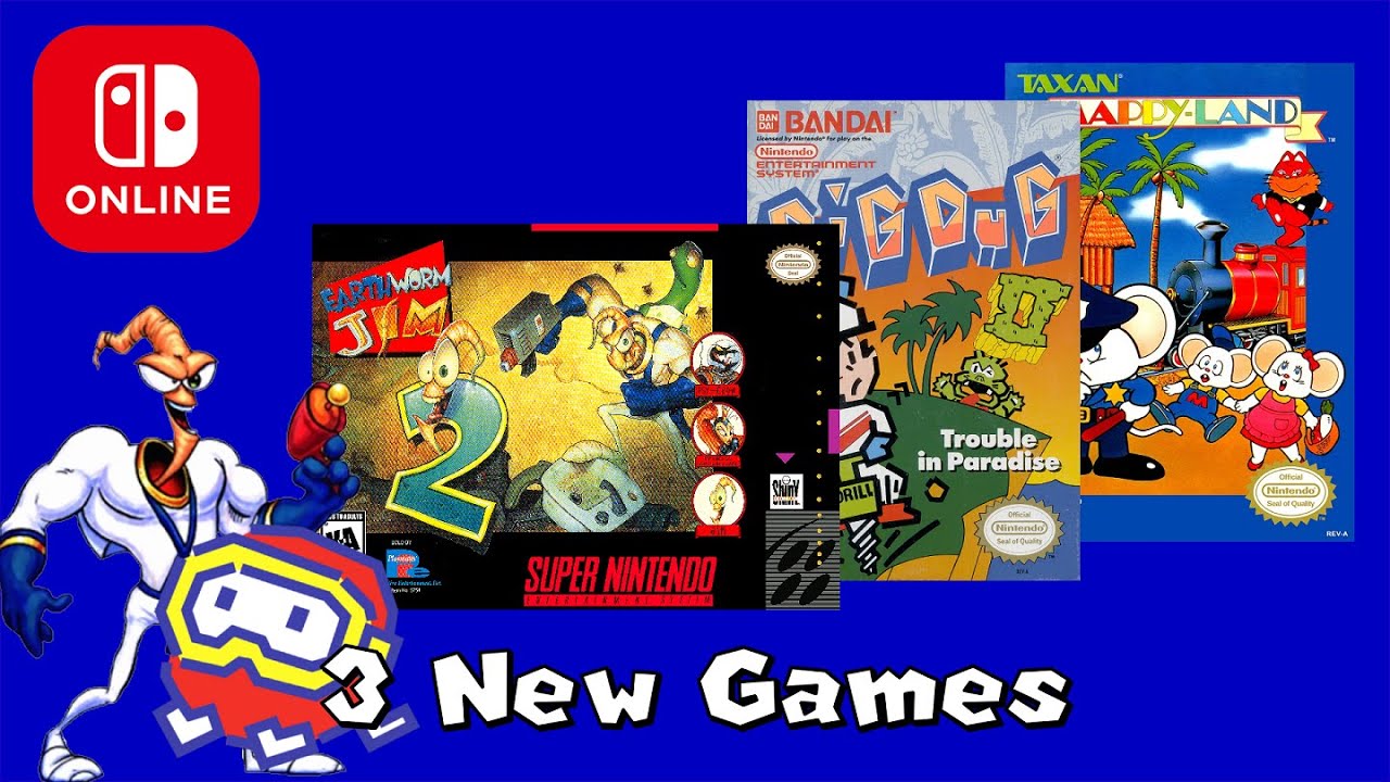 Dig Dug 2 & Earthworm Jim 2 | 3 New Nintendo Switch Online NES/SNES Games (March 2022)