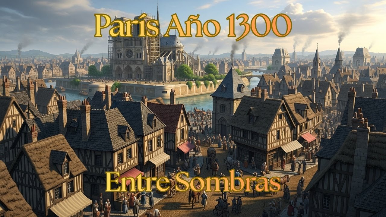 Cómo era la vida en París durante la Edad Media, año 1300 (Reconstrucción por IA)
