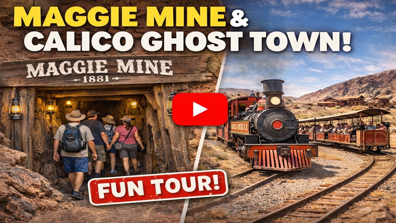 Maggie Mine Tour and Calico & Odessa Railroad Ride | Calico Ghost Town | CA