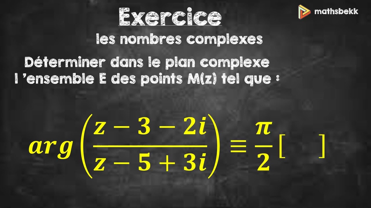 ensemble de points avec argument d'un complexe