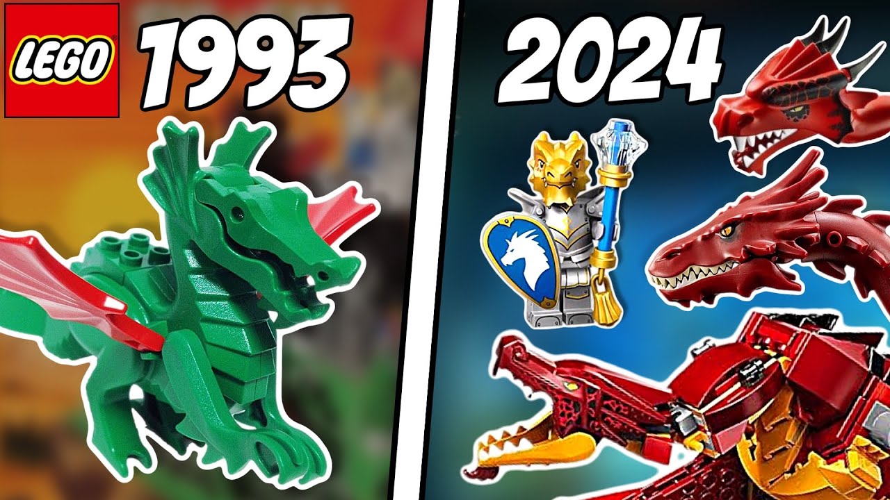Эволюция наборов LEGO Dragon от Castle до Ninjago и DnD