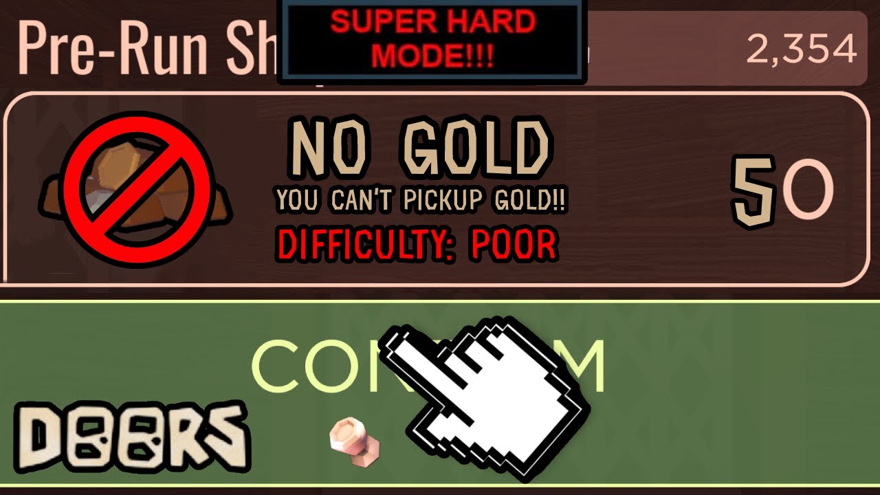 Roblox Doors: Super Hard Mode, BUT YOU CAN'T PICK UP COINS!! (Doors Hotel+ Update)
