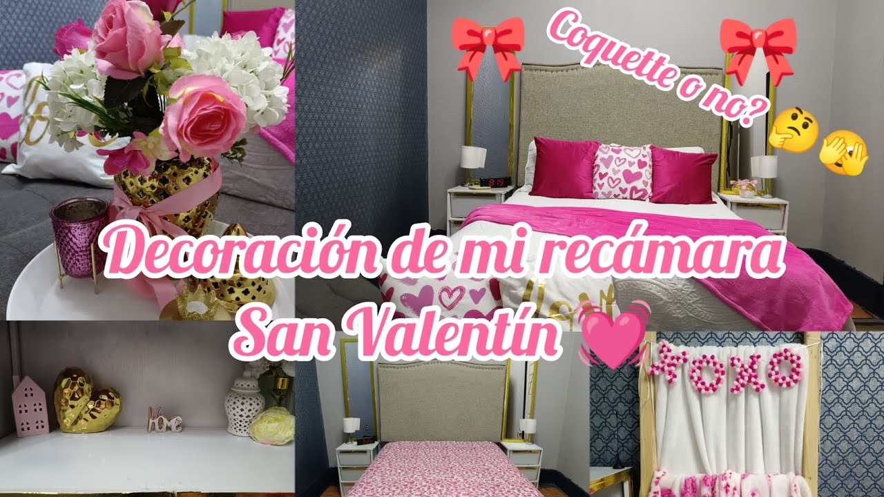 Decoración de mi recámara#sanvalentin2024 #diadelamoryamistad#decoracion#bedroom#rosa#pink#recámara