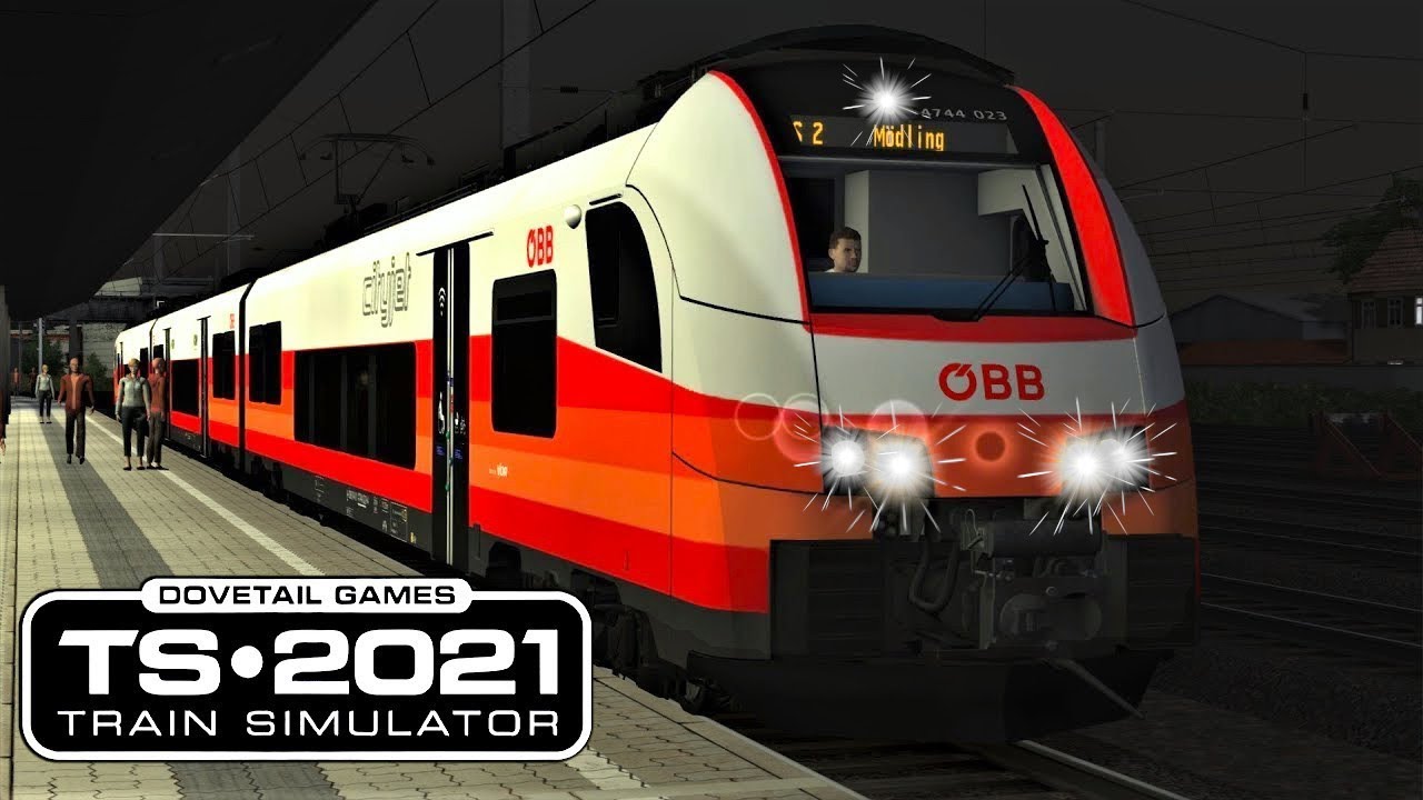 ÖBB S2 (29161) nach Mödling / ÖBB Cityjet 4744 / Nachtfahrt durch Wien / TRAIN SIMULATOR 2021