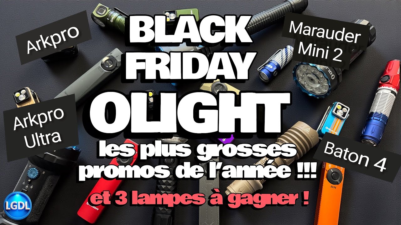 BLACK FRIDAY OLIGHT 3 grosses nouveautés, 3 lampes à gagner, des promos jusqu'à -50% !!!