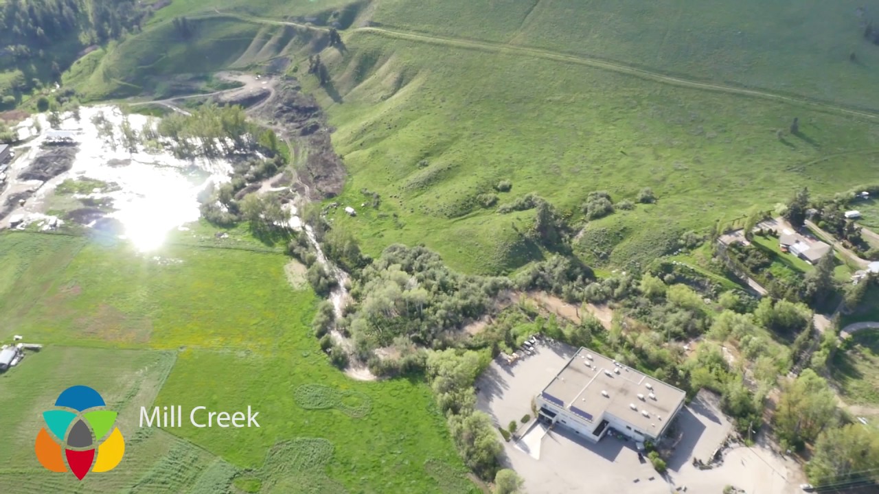 Aerial view of the Okanagan flood