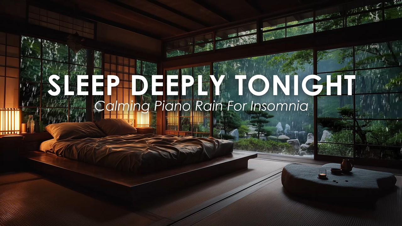 Soothing Rain Piano Music to Calm Stress, Quiet the Mind and Sleep Deeply
